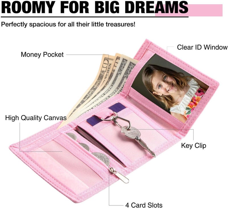 Amutta 3 Pieces Kids Wallet for Girls and Women - Little Girls' RFID Rainbow Wallet With Magic Sticker, Coin Pocket - Teen Gift Ideas - Image 2